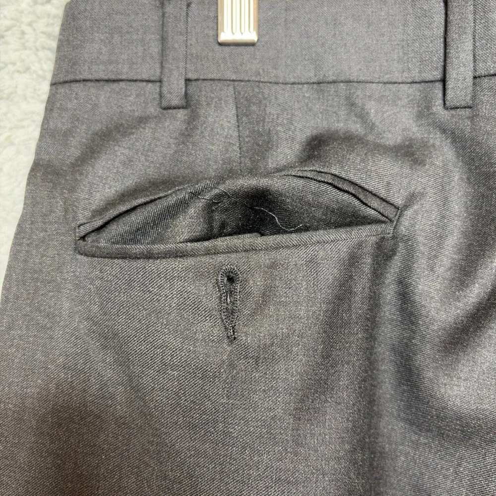 VTG Harold Powell 100% Wool Suit 43L 37x30 Men Gray 2 Piece Blazer Pants Classic